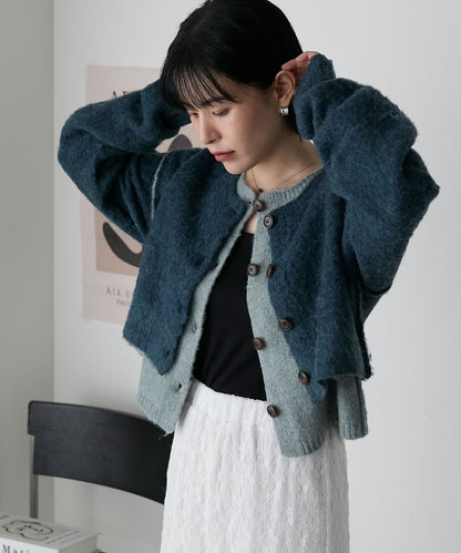 forksy. 假2件拼色短版cardigan - Image 93