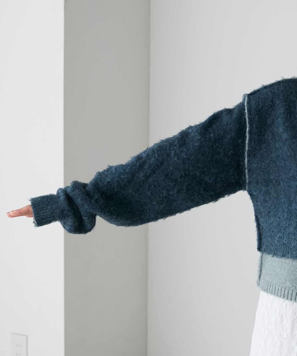 forksy. 假2件拼色短版cardigan - Image 105