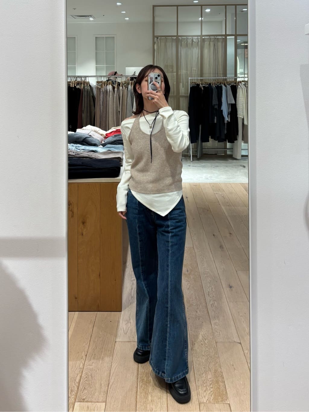 mystic Halter bustier set long T-shirt