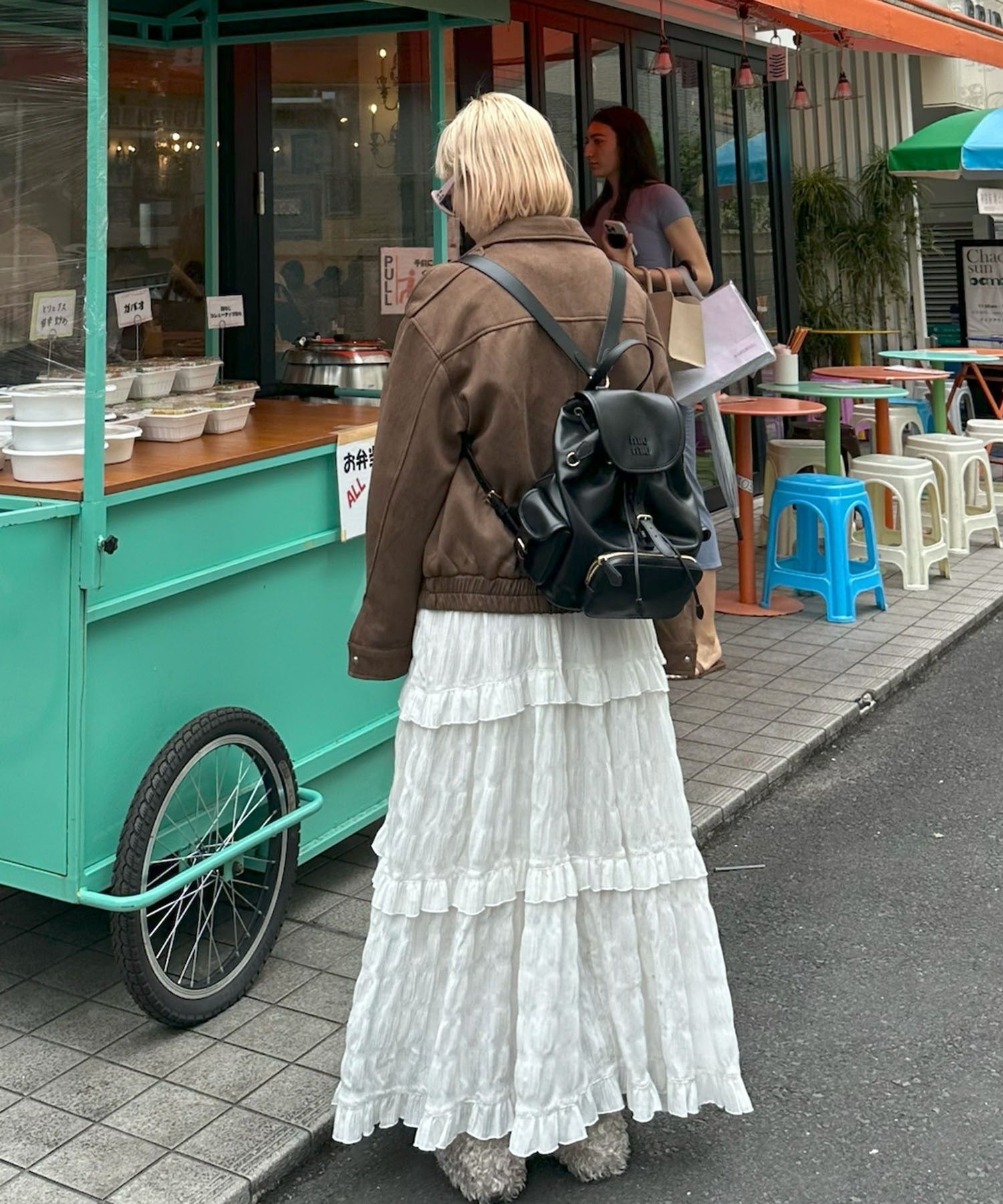 フリルティアードキャミワンピ