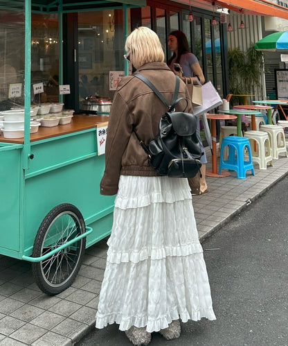 フリルティアードキャミワンピ