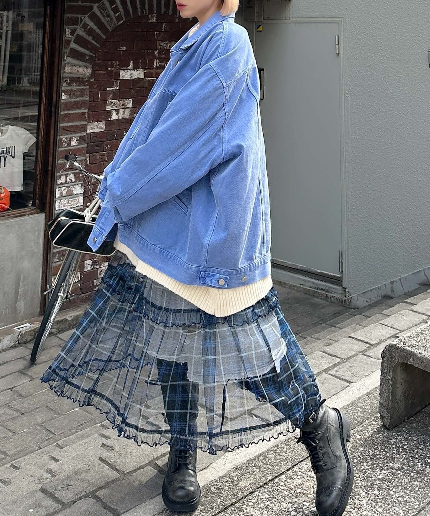 フリルティアードキャミワンピ