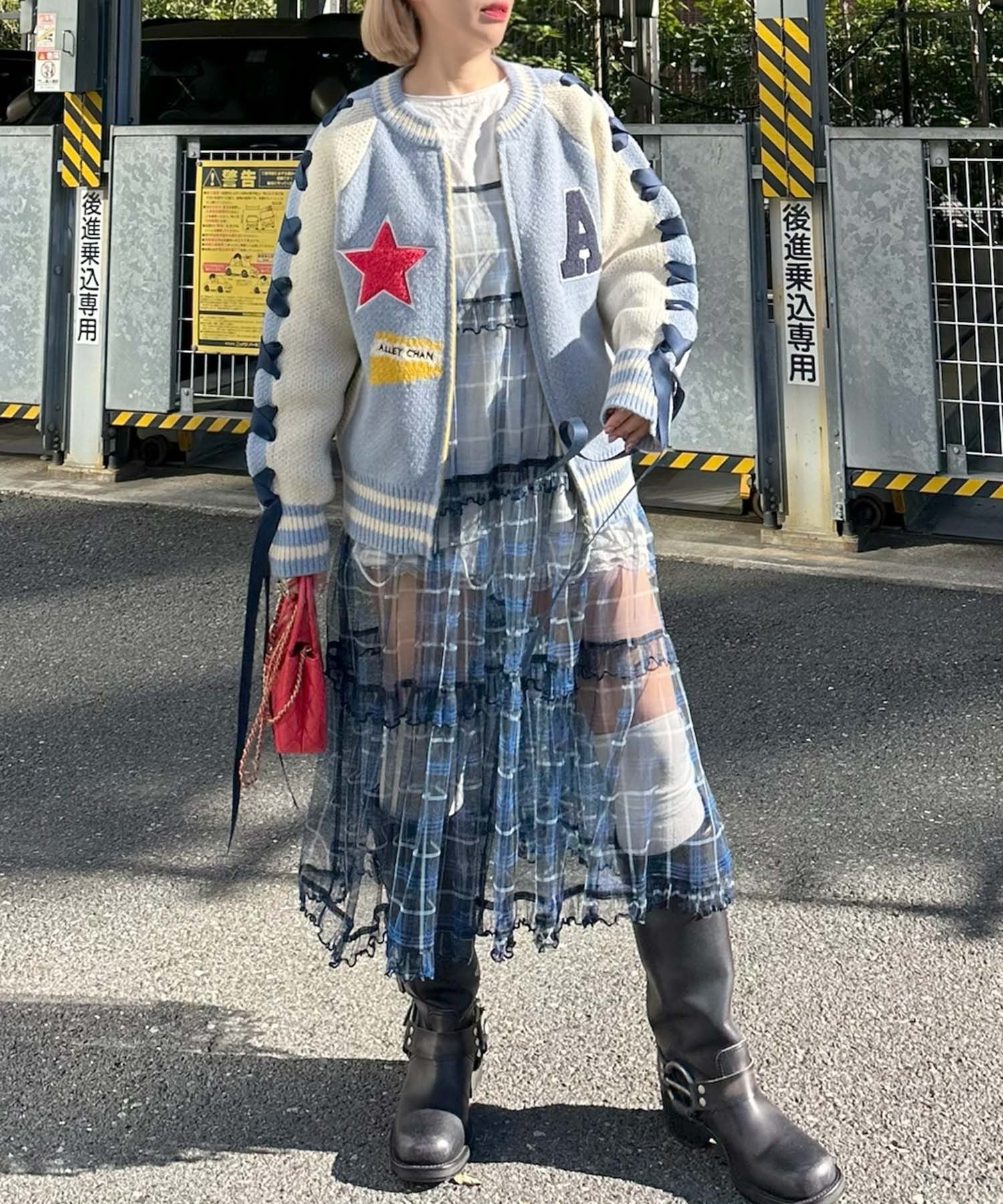 フリルティアードキャミワンピ