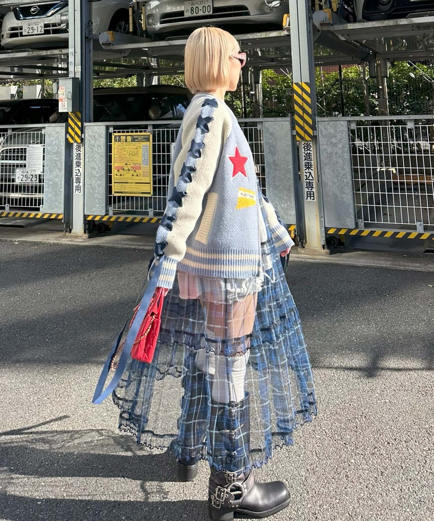 フリルティアードキャミワンピ