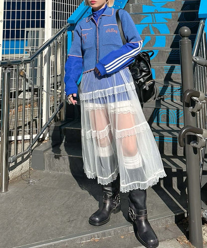 フリルティアードキャミワンピ
