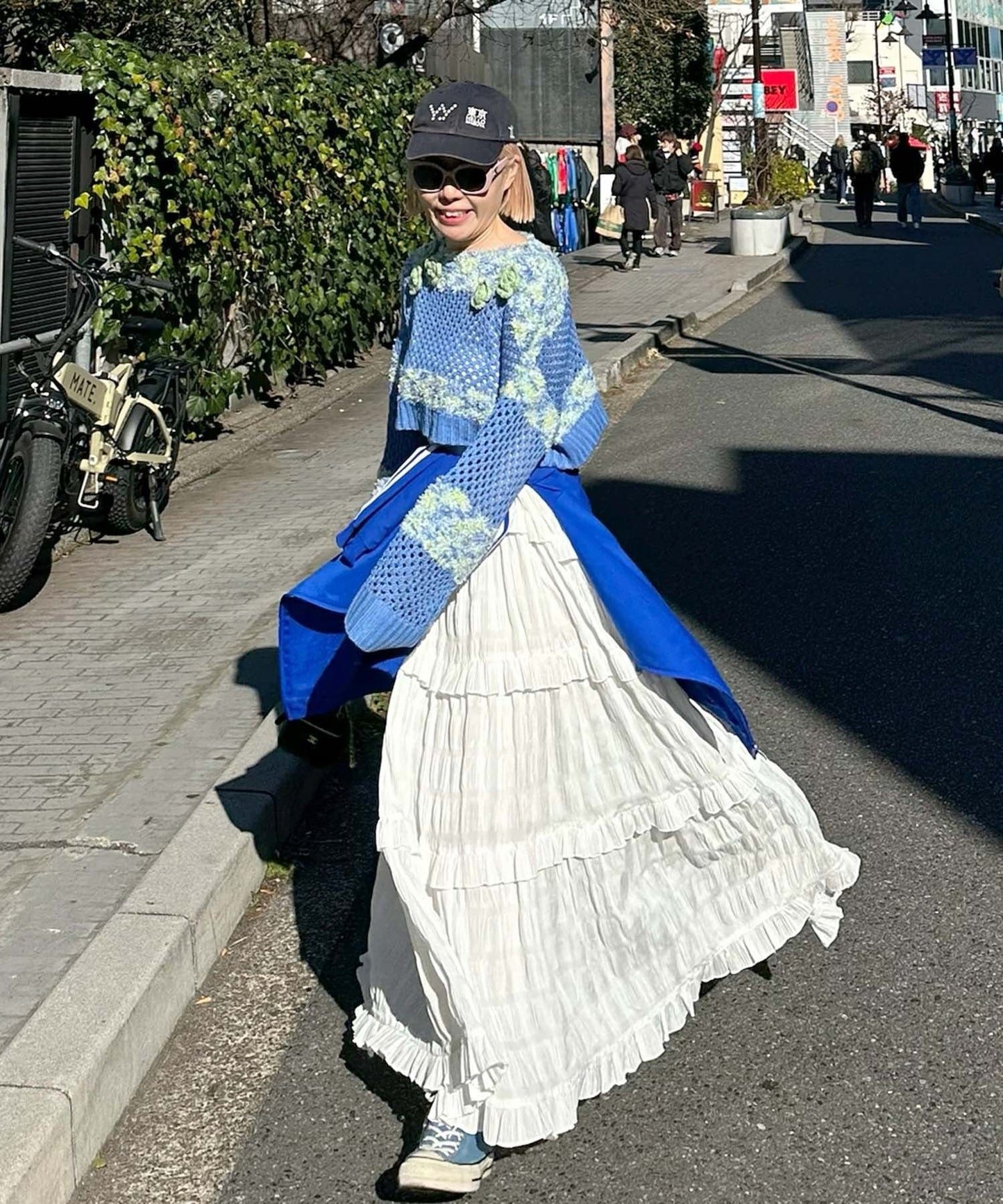 フリルティアードキャミワンピ