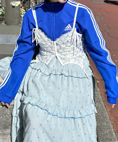 フリルティアードキャミワンピ