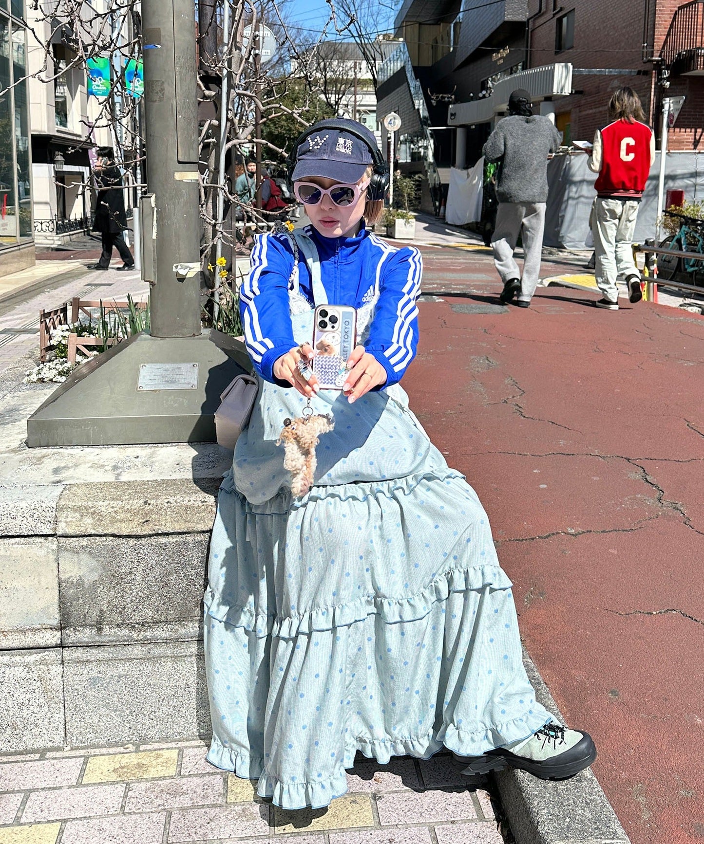 フリルティアードキャミワンピ