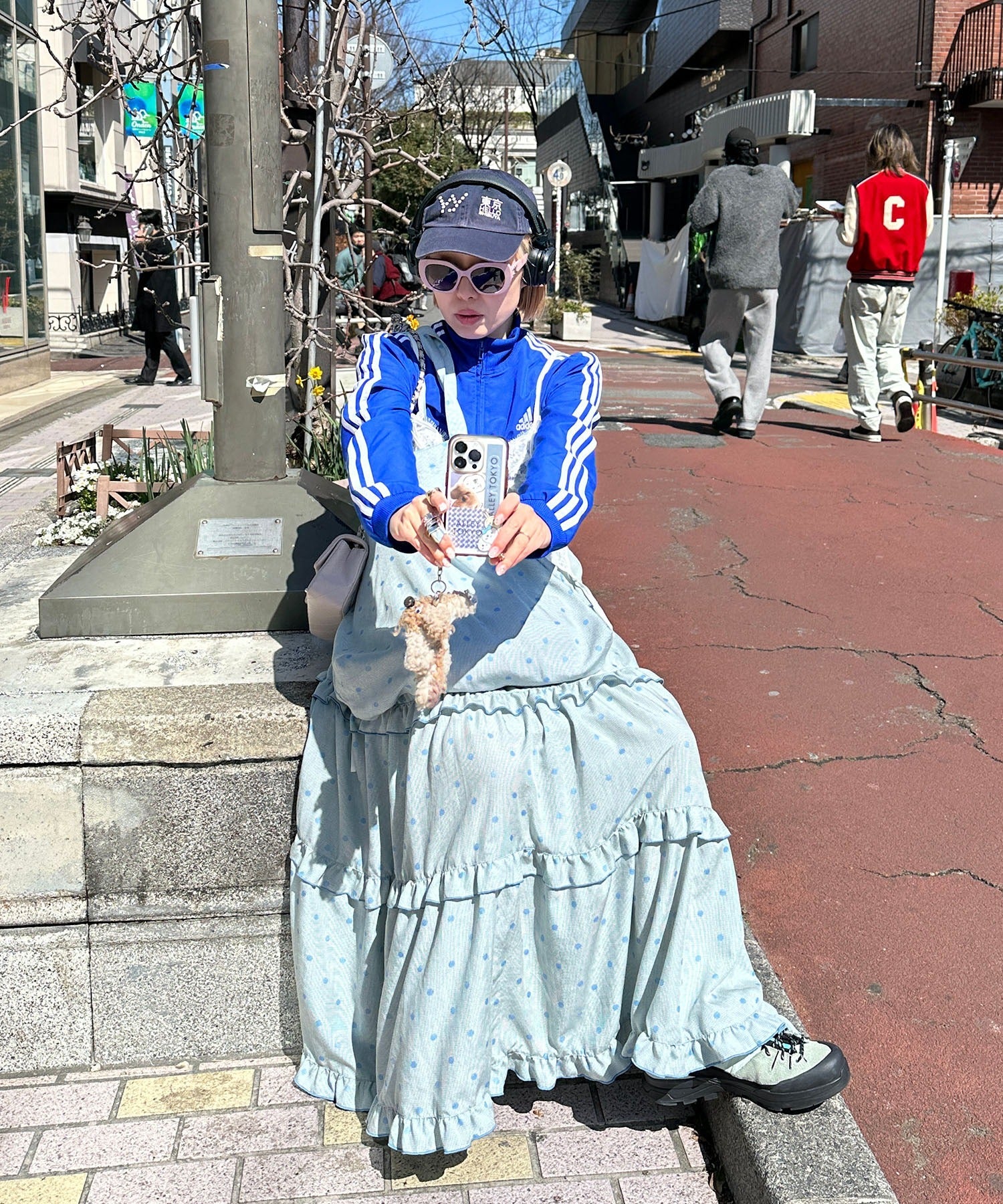 フリルティアードキャミワンピ