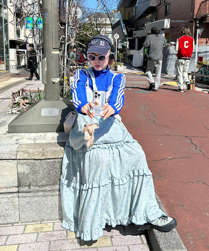 フリルティアードキャミワンピ