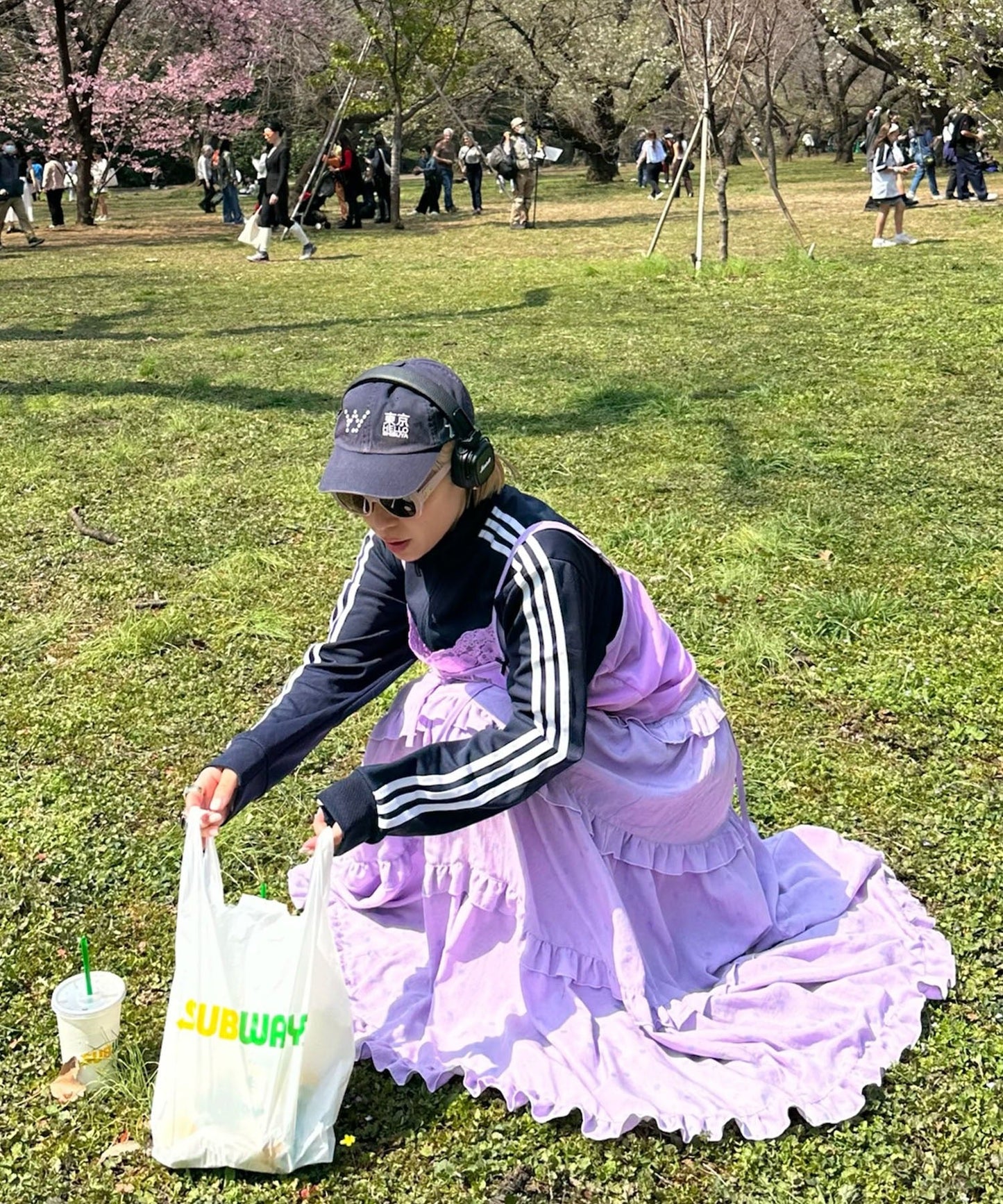 フリルティアードキャミワンピ