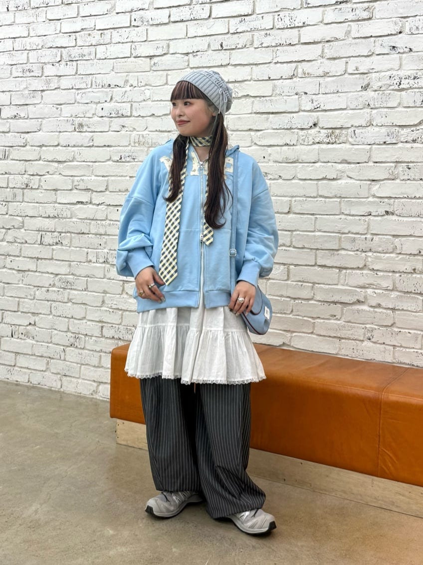 neutral by CIAOPANIC 碎花Logo荷葉邊雙拉鍊連帽Hoodie - Image 63