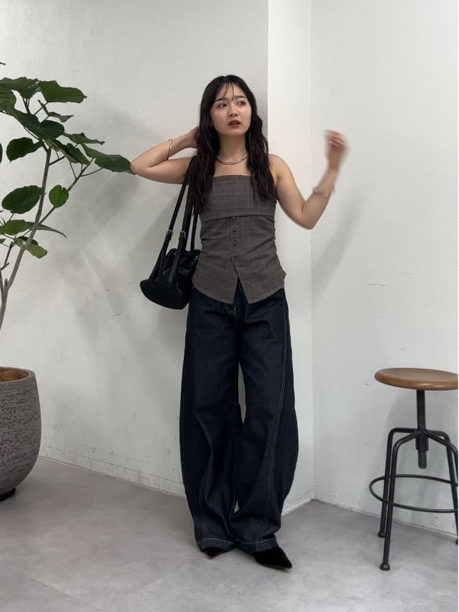 mystic 格紋bustier with choker - Image 50