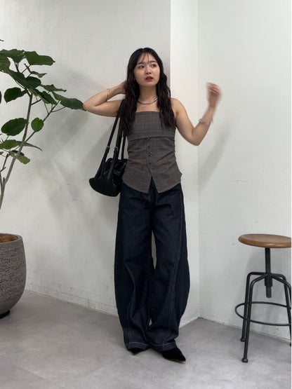 mystic 格紋bustier with choker - Image 50