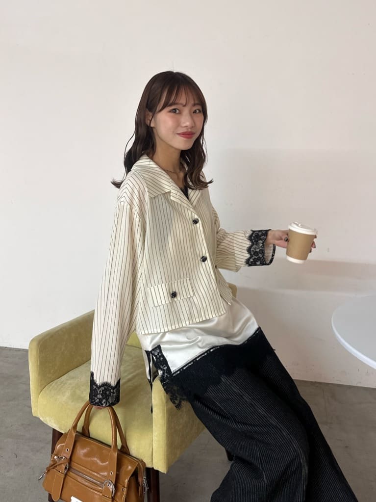 CIAOPANIC Lace Shirt Jacket + Cami Dress Set - Image 62