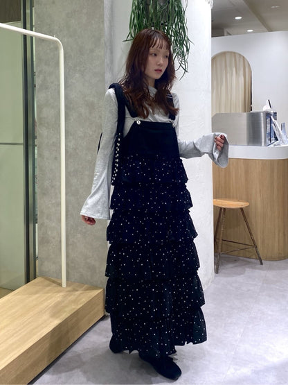 w closet 荷葉邊多層吊帶裙 - Image 55