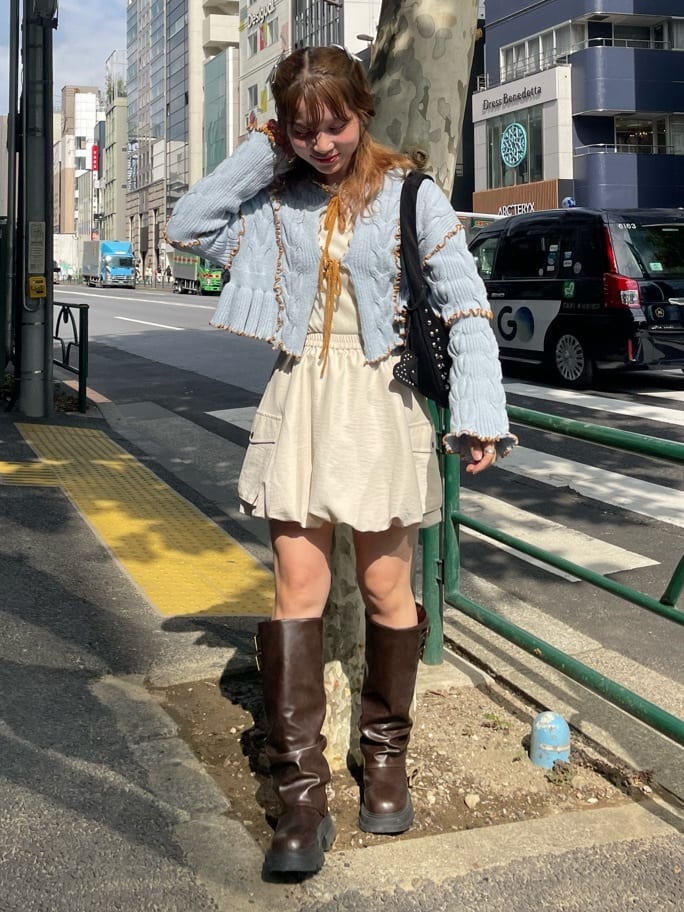 w closet 靚配色針織Cardigan