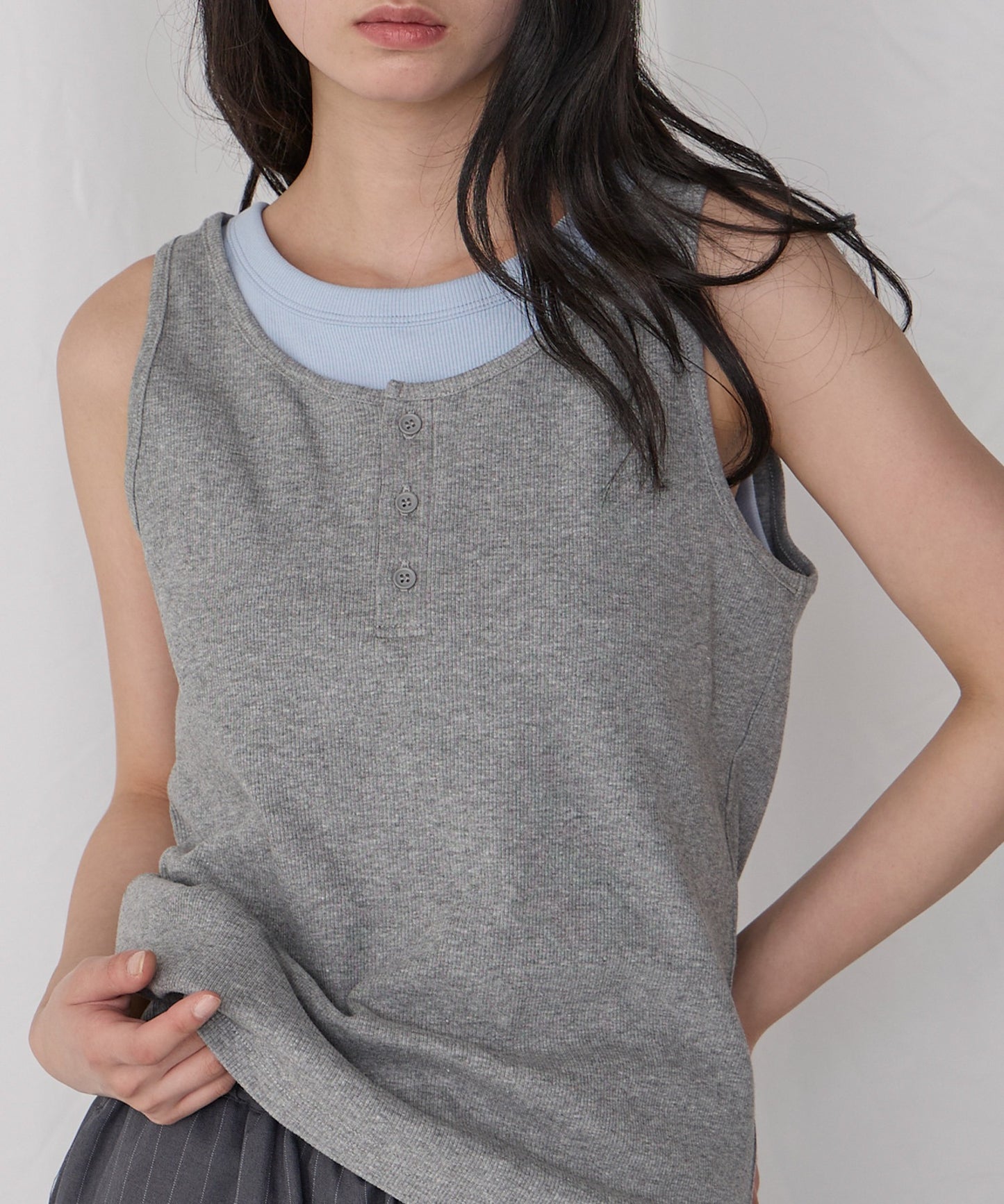 [2件Set] Henry Design & American Sleeve Tank Tops - Image 80