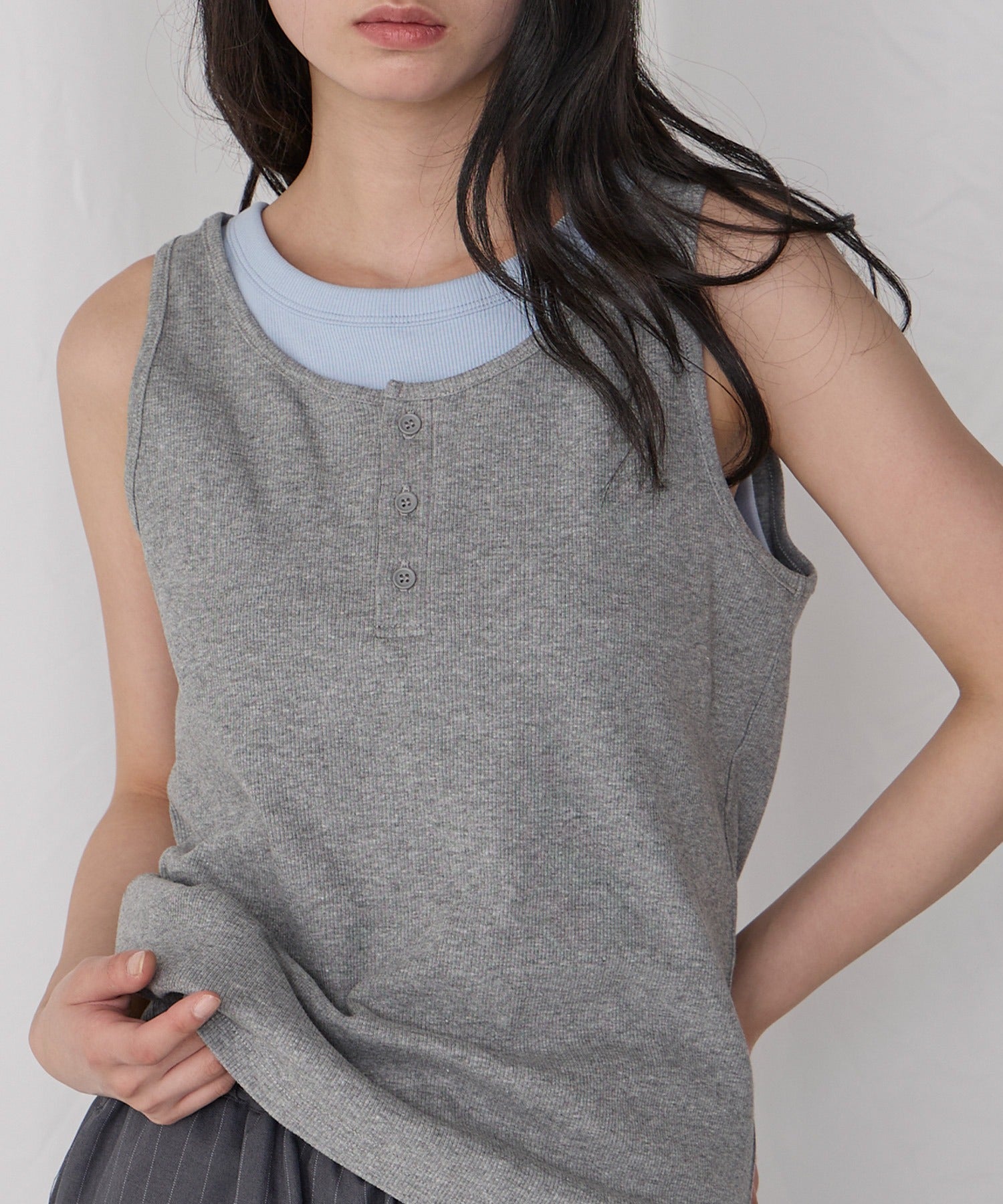 [2件Set] Henry Design & American Sleeve Tank Tops - Image 80