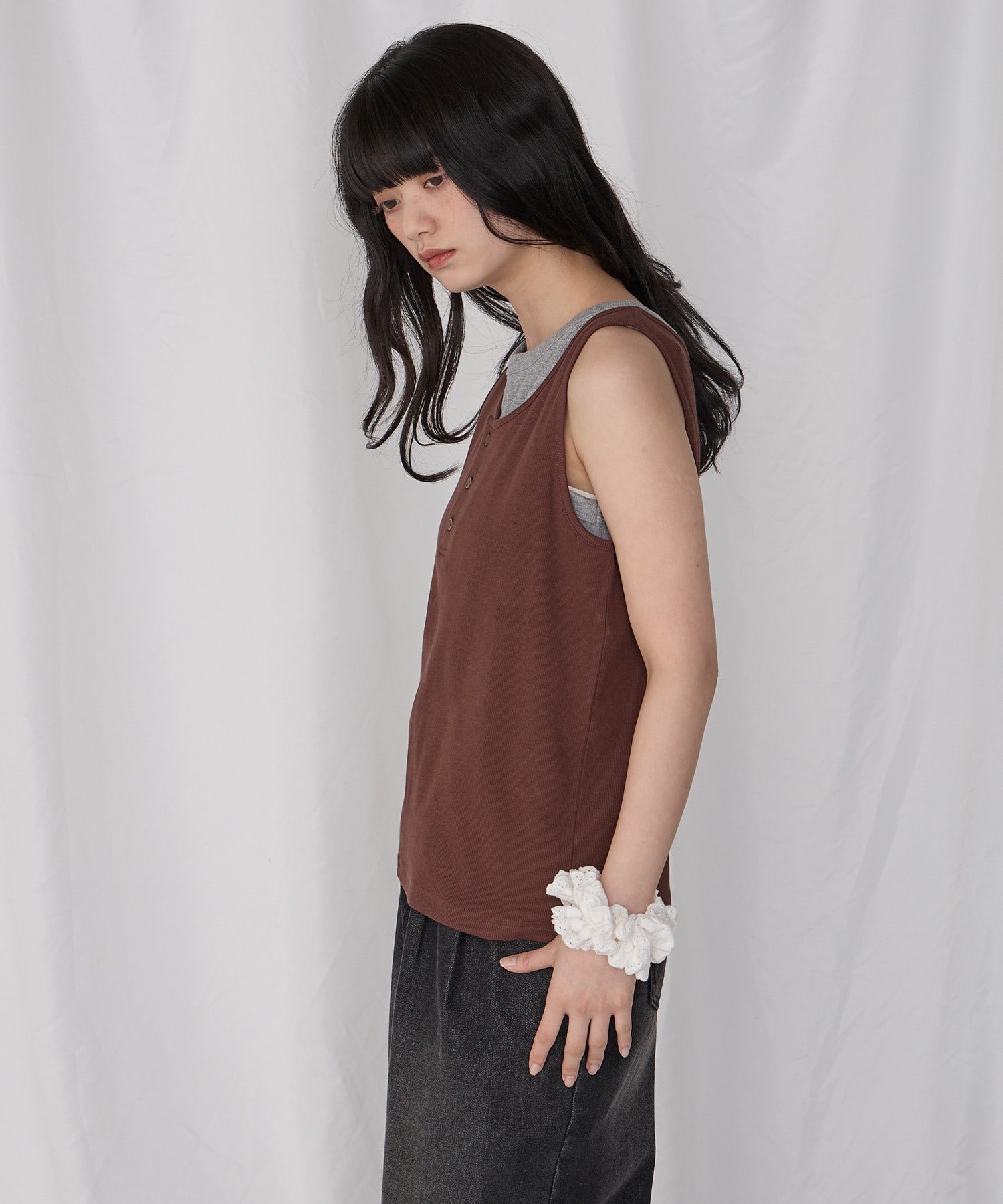 [2件Set] Henry Design & American Sleeve Tank Tops - Image 43
