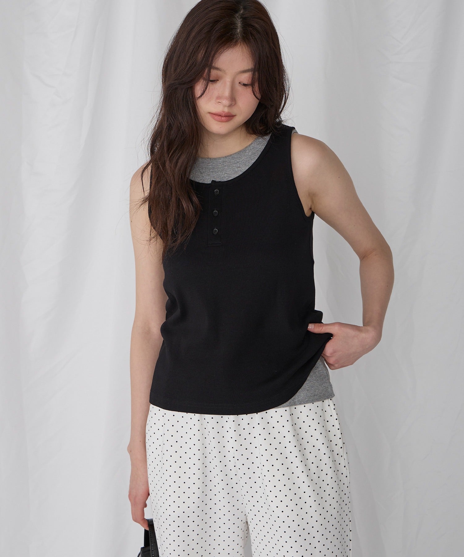[2件Set] Henry Design & American Sleeve Tank Tops - Image 19