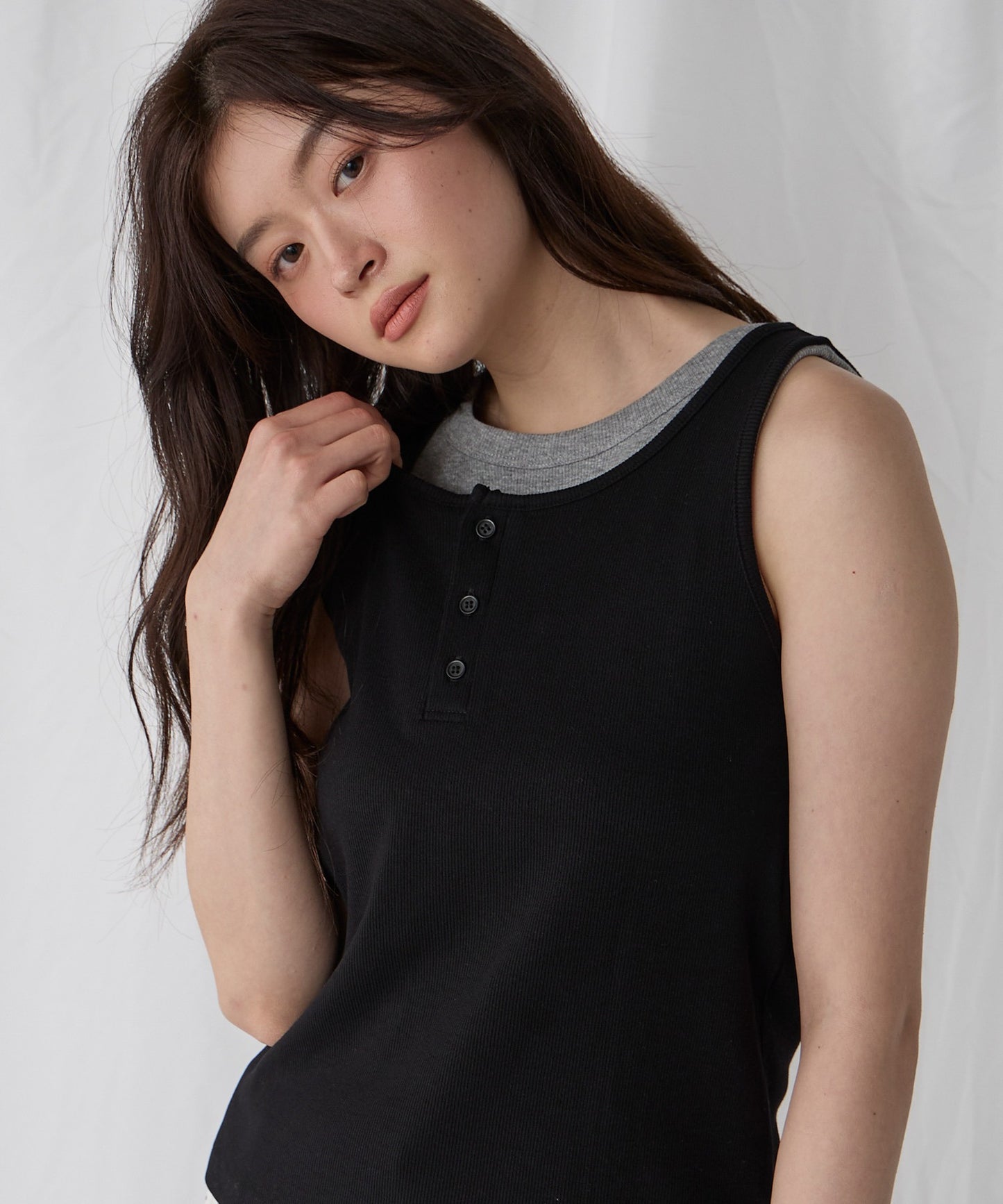 [2件Set] Henry Design & American Sleeve Tank Tops - Image 24