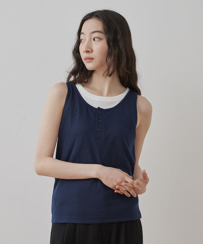 [2件Set] Henry Design & American Sleeve Tank Tops - Image 32