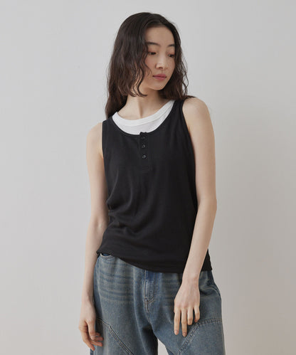 [2件Set] Henry Design & American Sleeve Tank Tops - Image 54