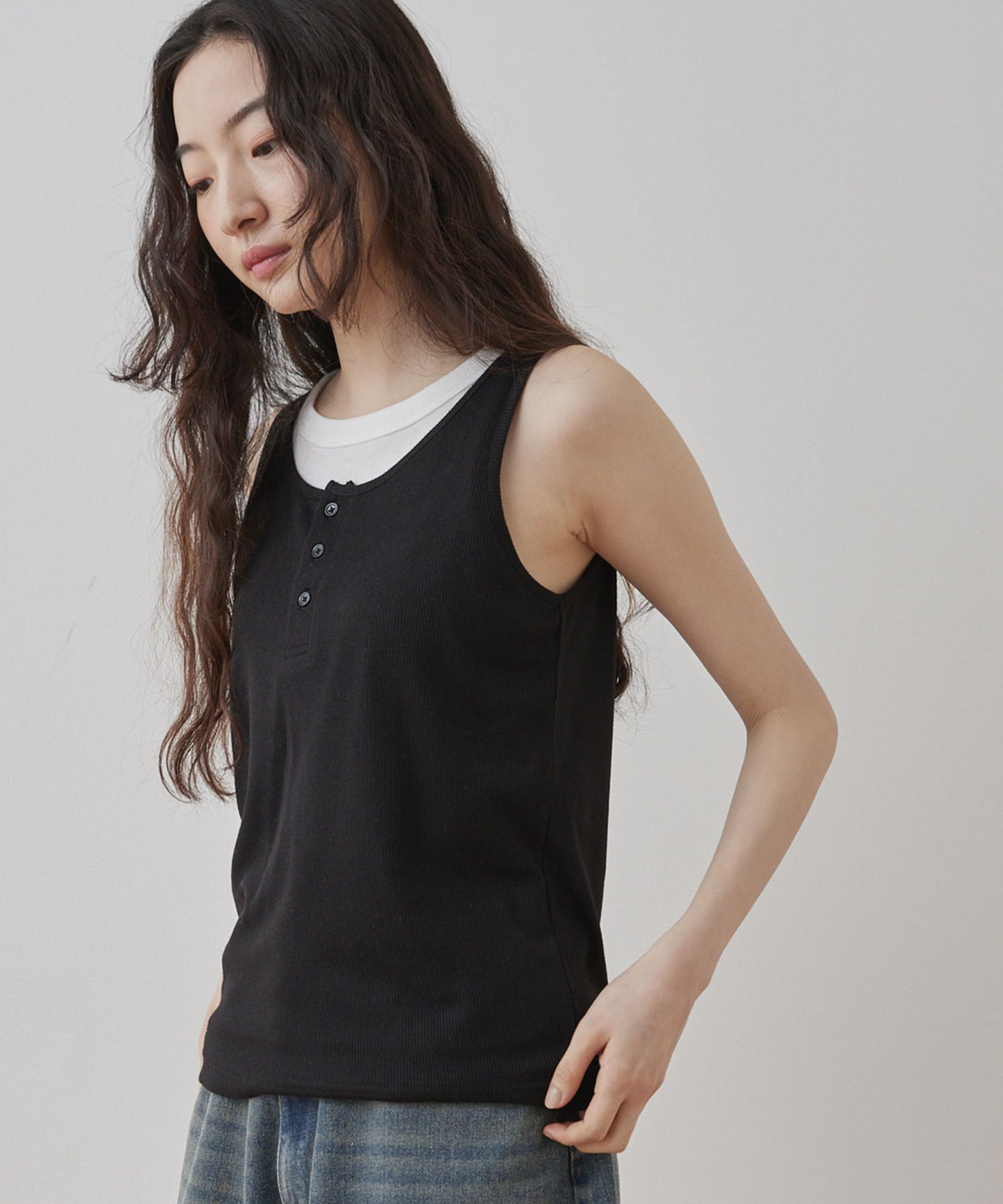 [2件Set] Henry Design & American Sleeve Tank Tops - Image 56