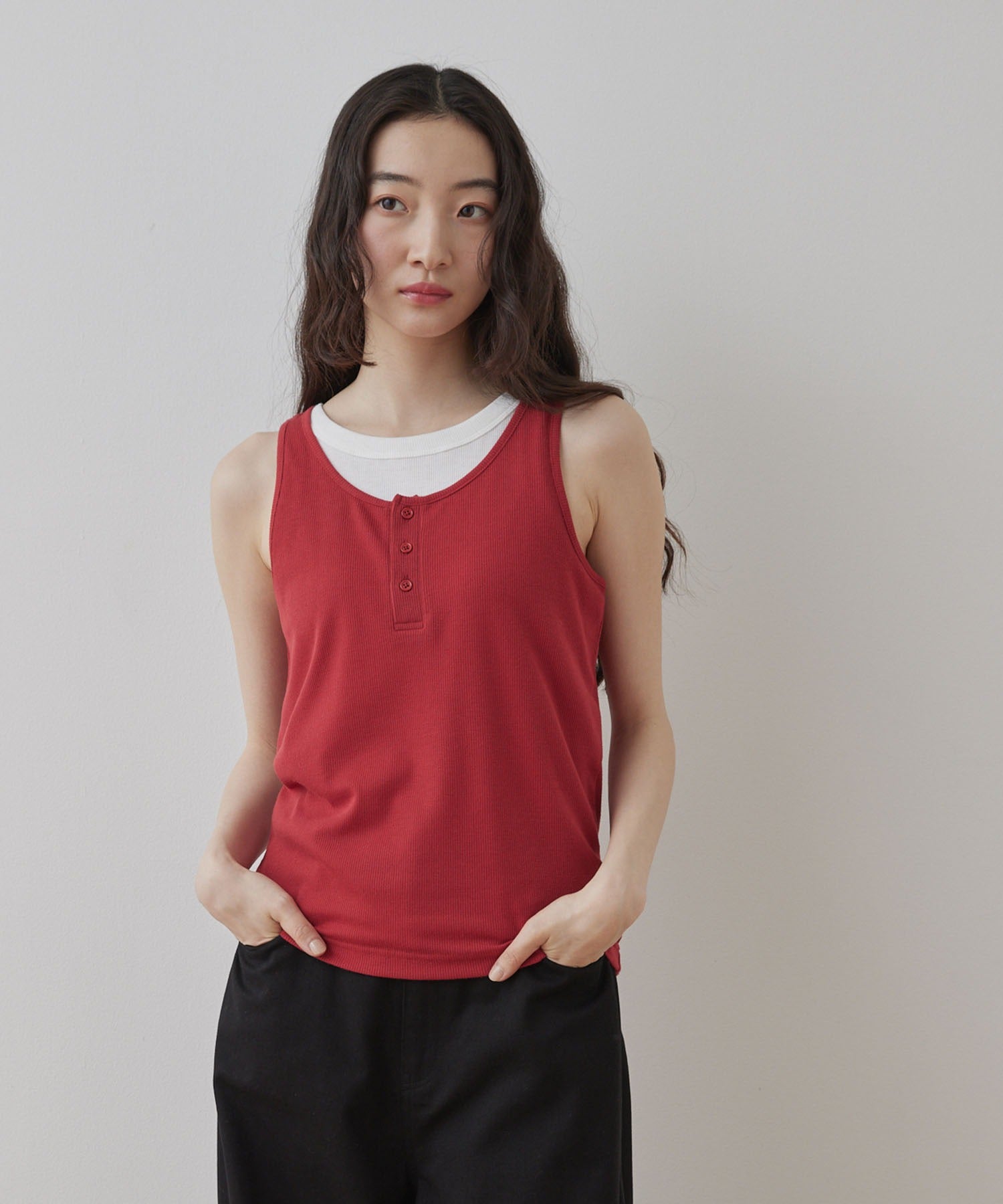 [2件Set] Henry Design & American Sleeve Tank Tops - Image 63
