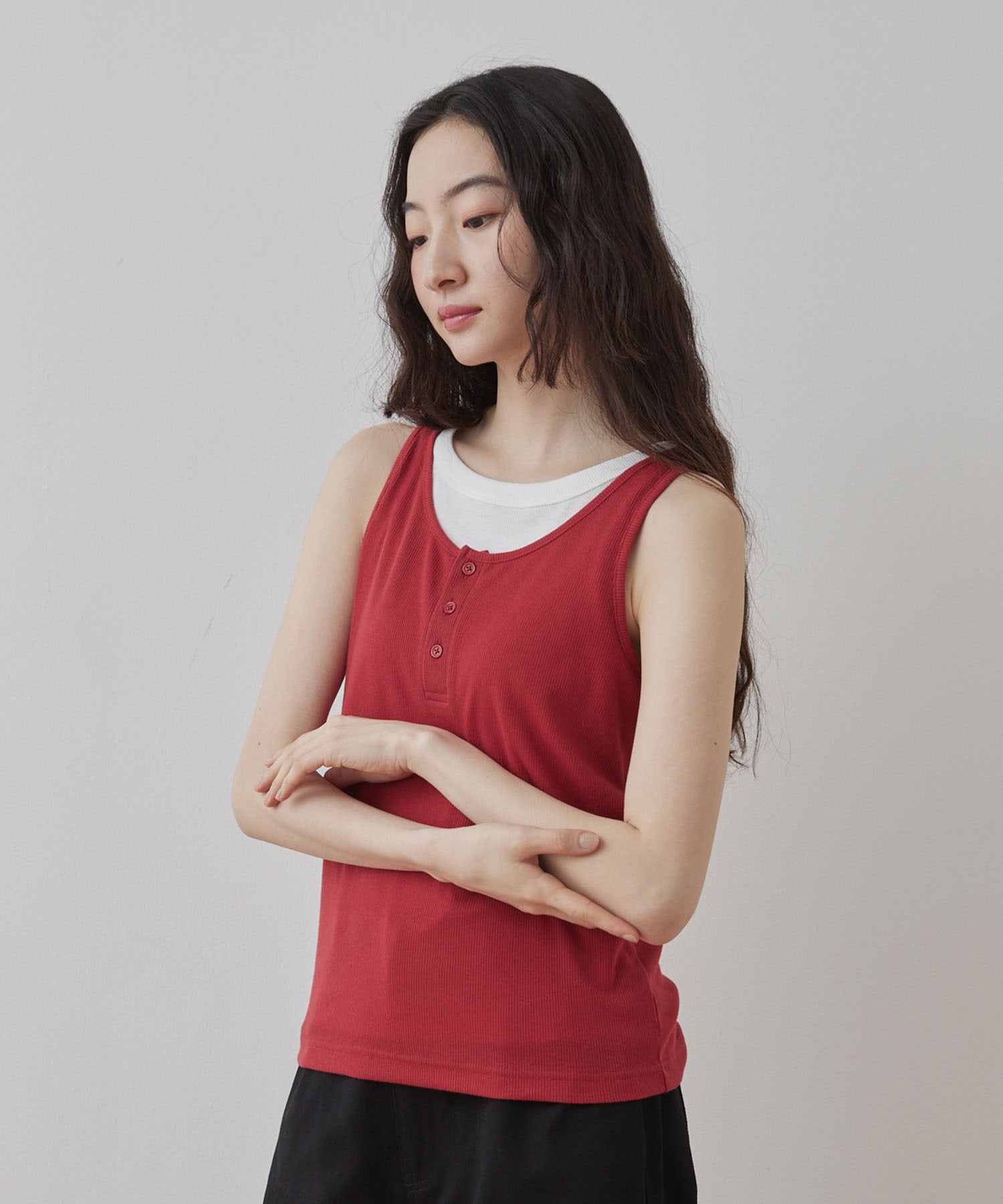 [2件Set] Henry Design & American Sleeve Tank Tops - Image 64
