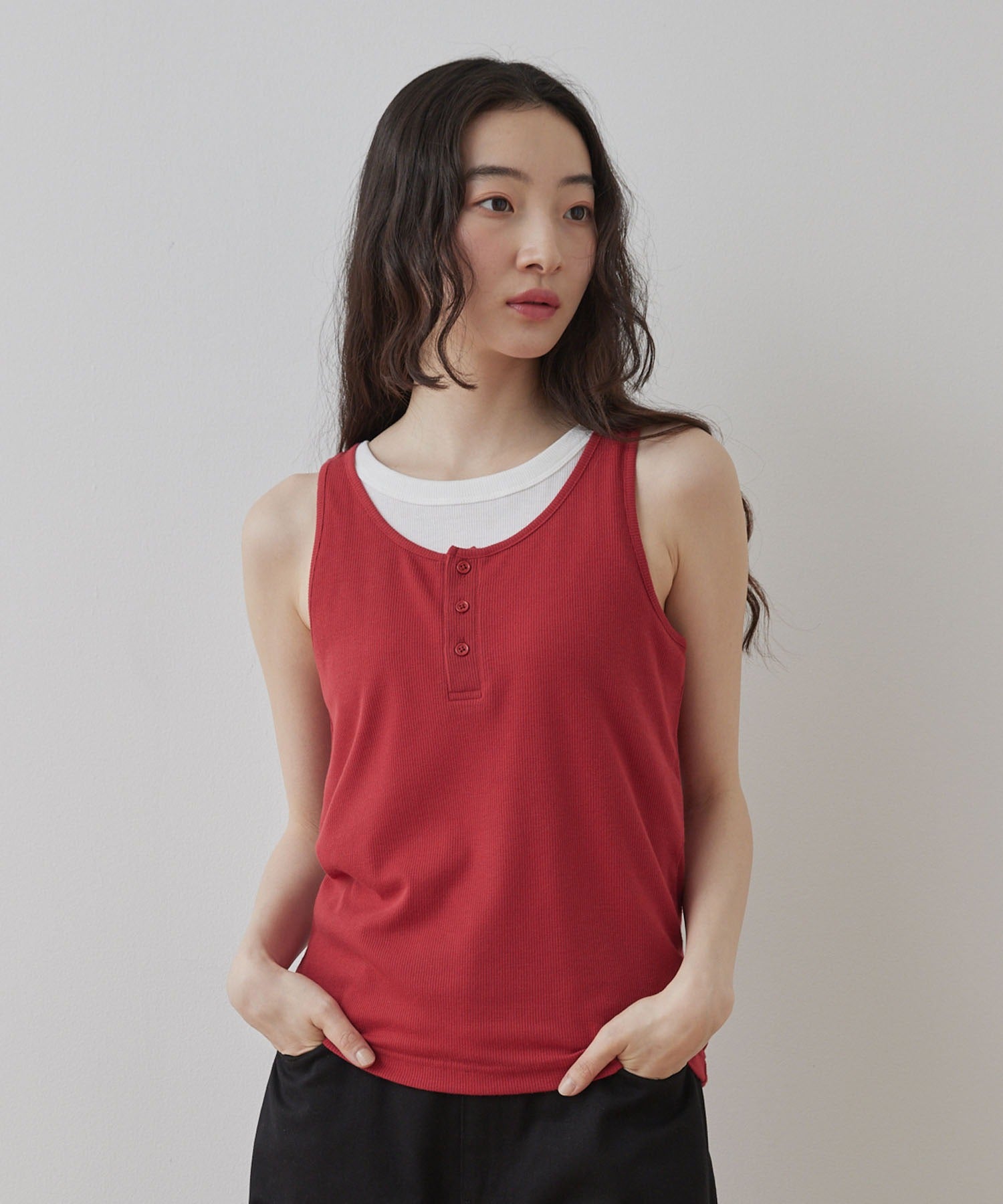 [2件Set] Henry Design & American Sleeve Tank Tops - Image 65