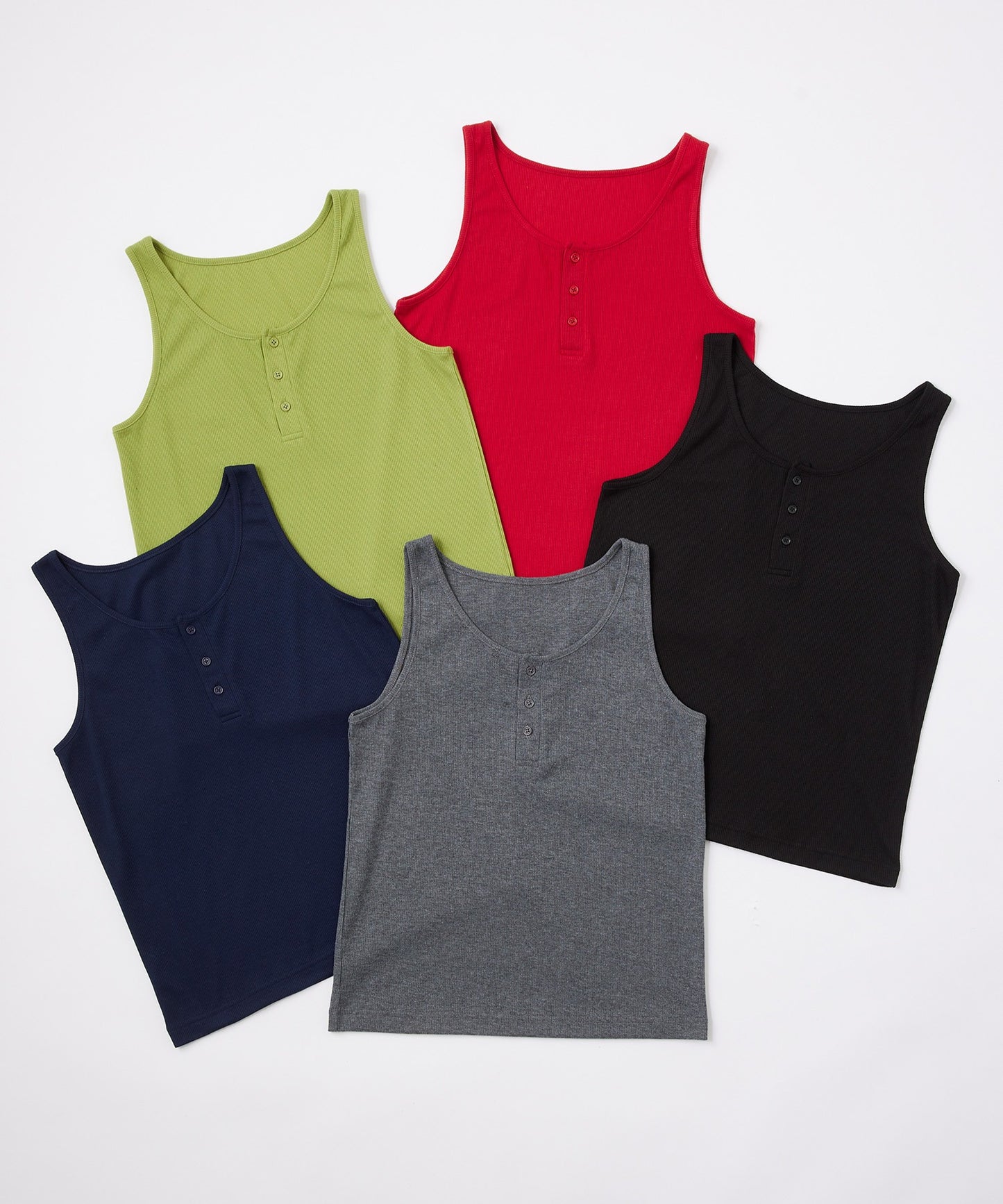 [2件Set] Henry Design & American Sleeve Tank Tops - Image 104