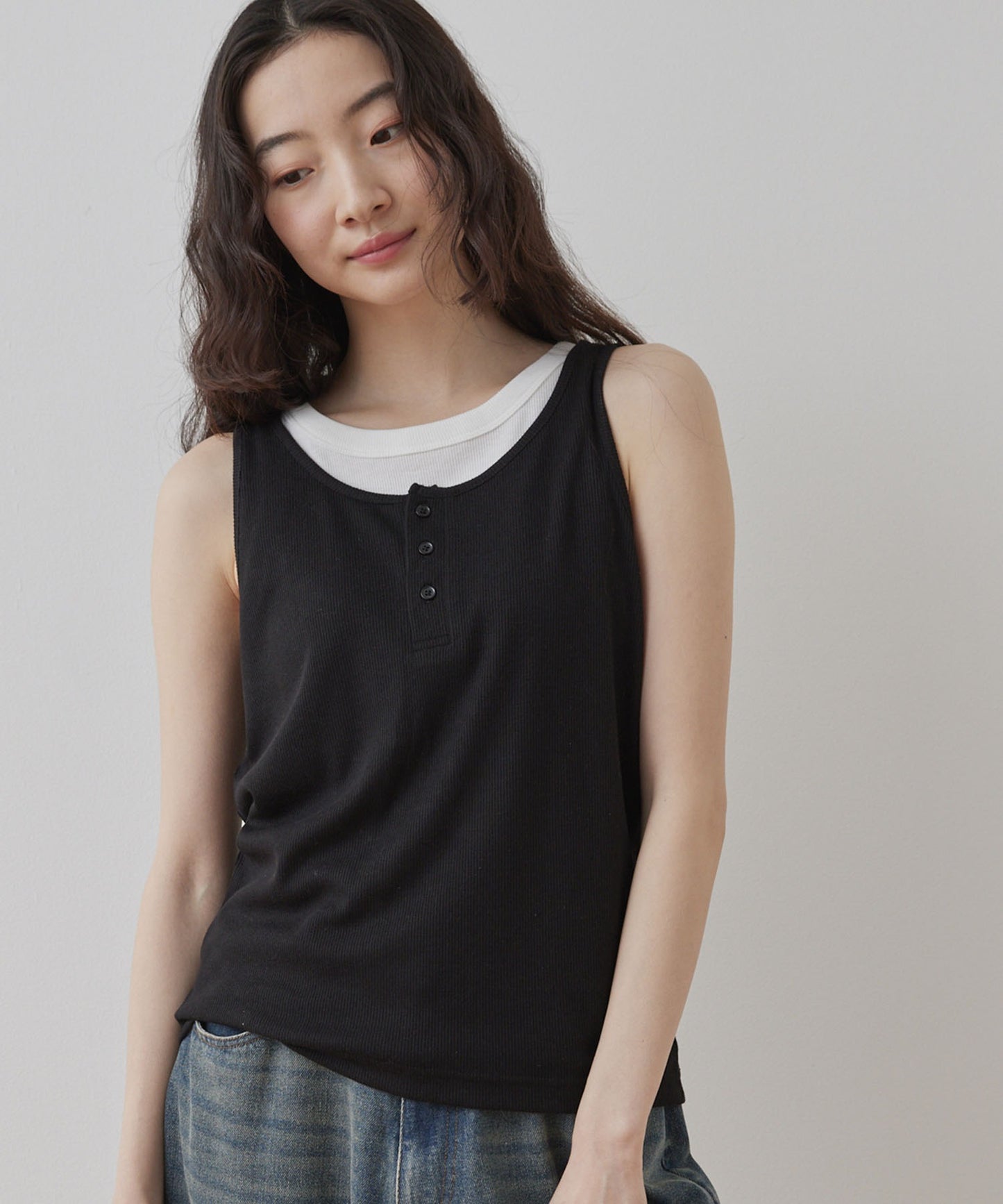 [2件Set] Henry Design & American Sleeve Tank Tops - Image 53