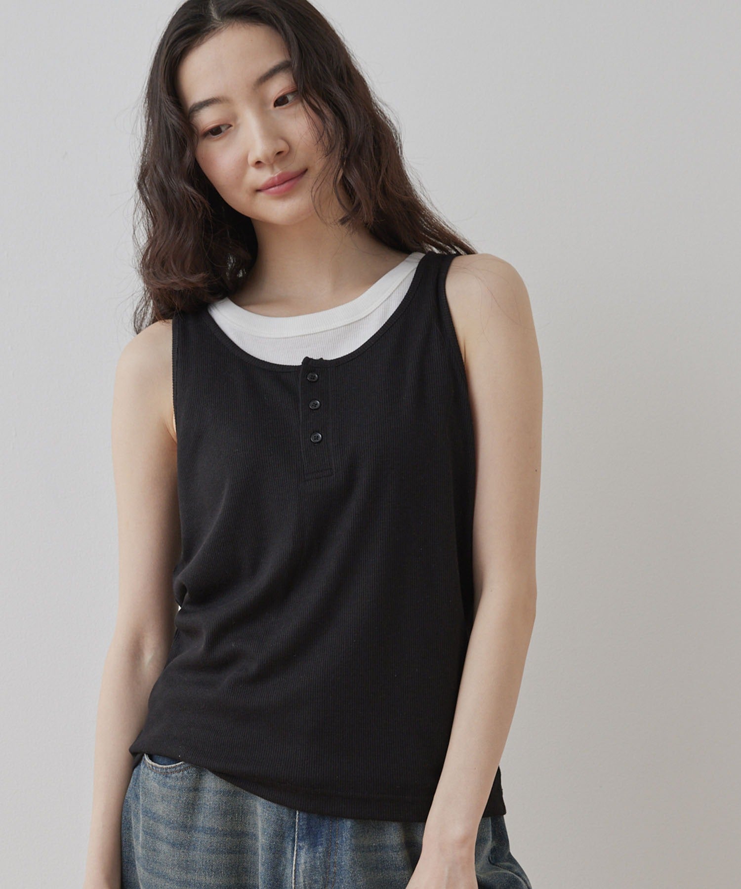[2件Set] Henry Design & American Sleeve Tank Tops - Image 53