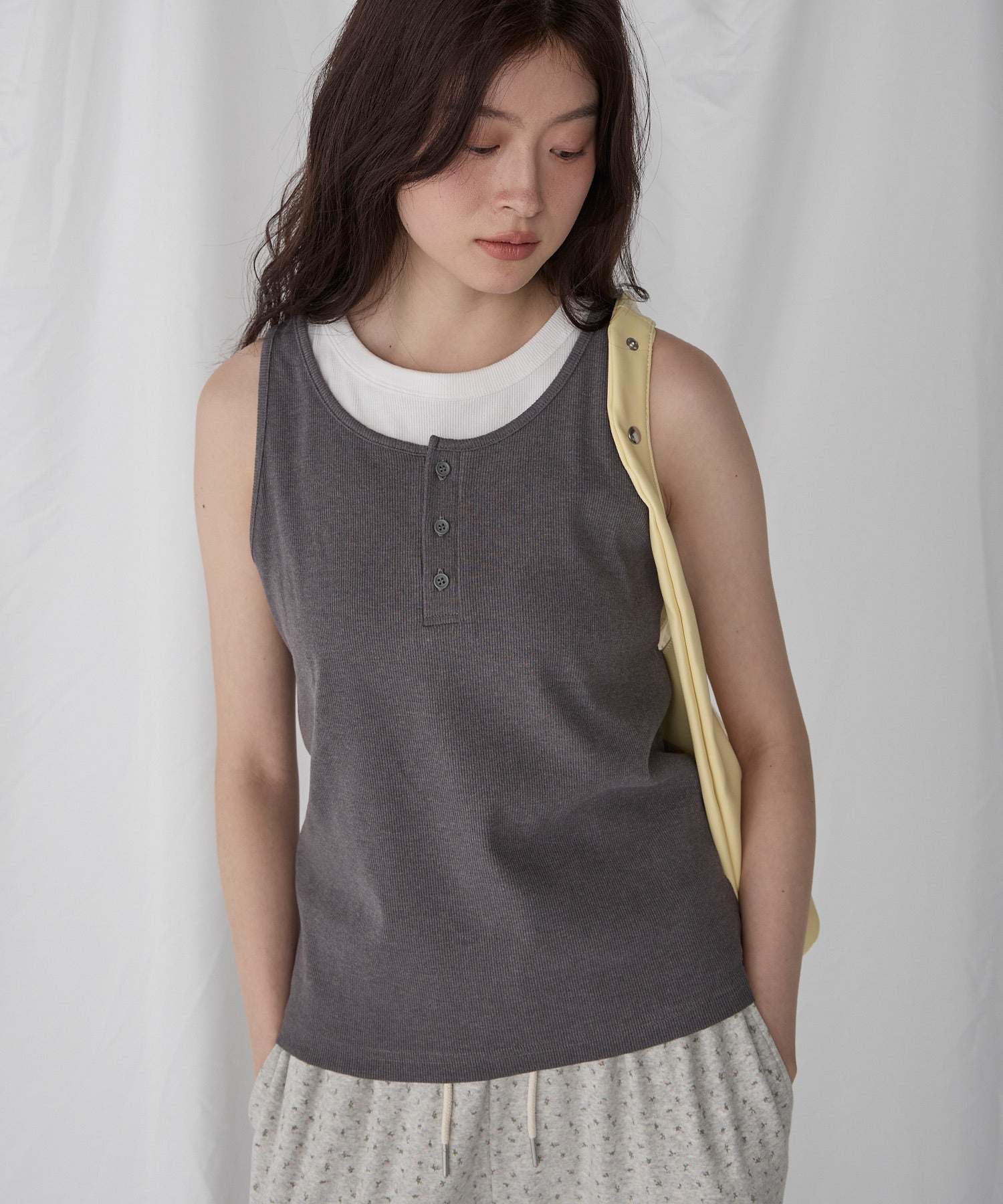 [2件Set] Henry Design & American Sleeve Tank Tops - Image 8