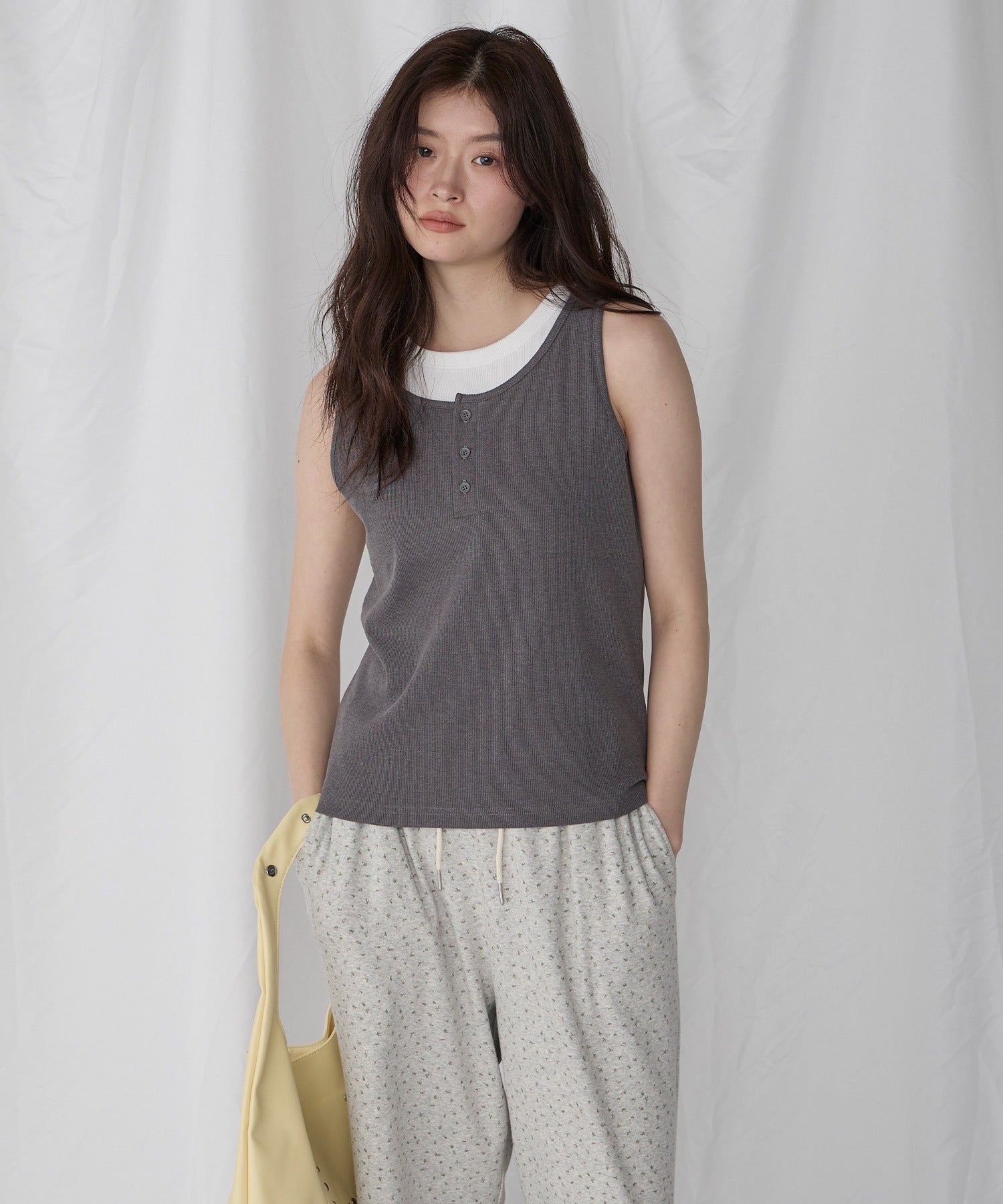 [2件Set] Henry Design & American Sleeve Tank Tops - Image 10