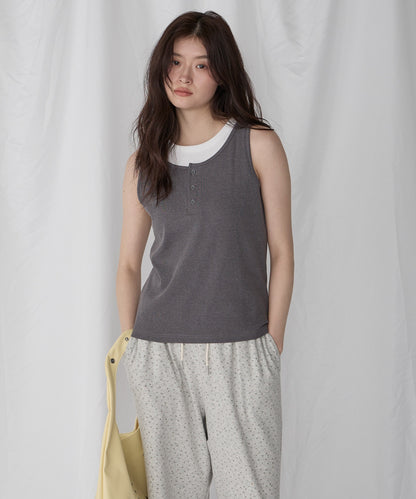 [2件Set] Henry Design & American Sleeve Tank Tops - Image 10