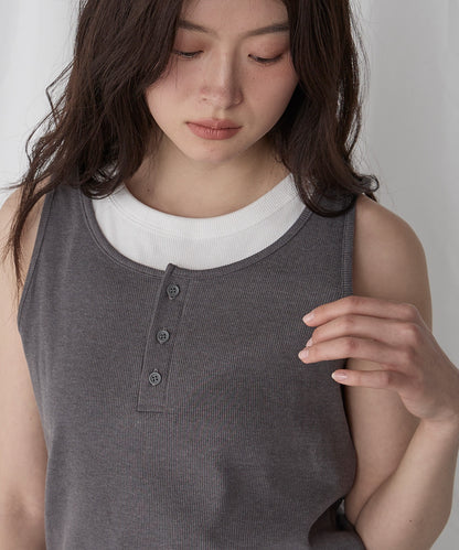 [2件Set] Henry Design & American Sleeve Tank Tops - Image 13