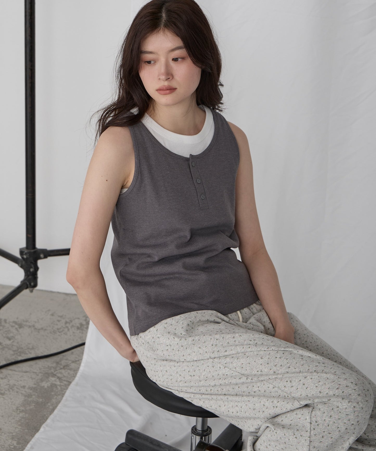 [2件Set] Henry Design & American Sleeve Tank Tops - Image 14