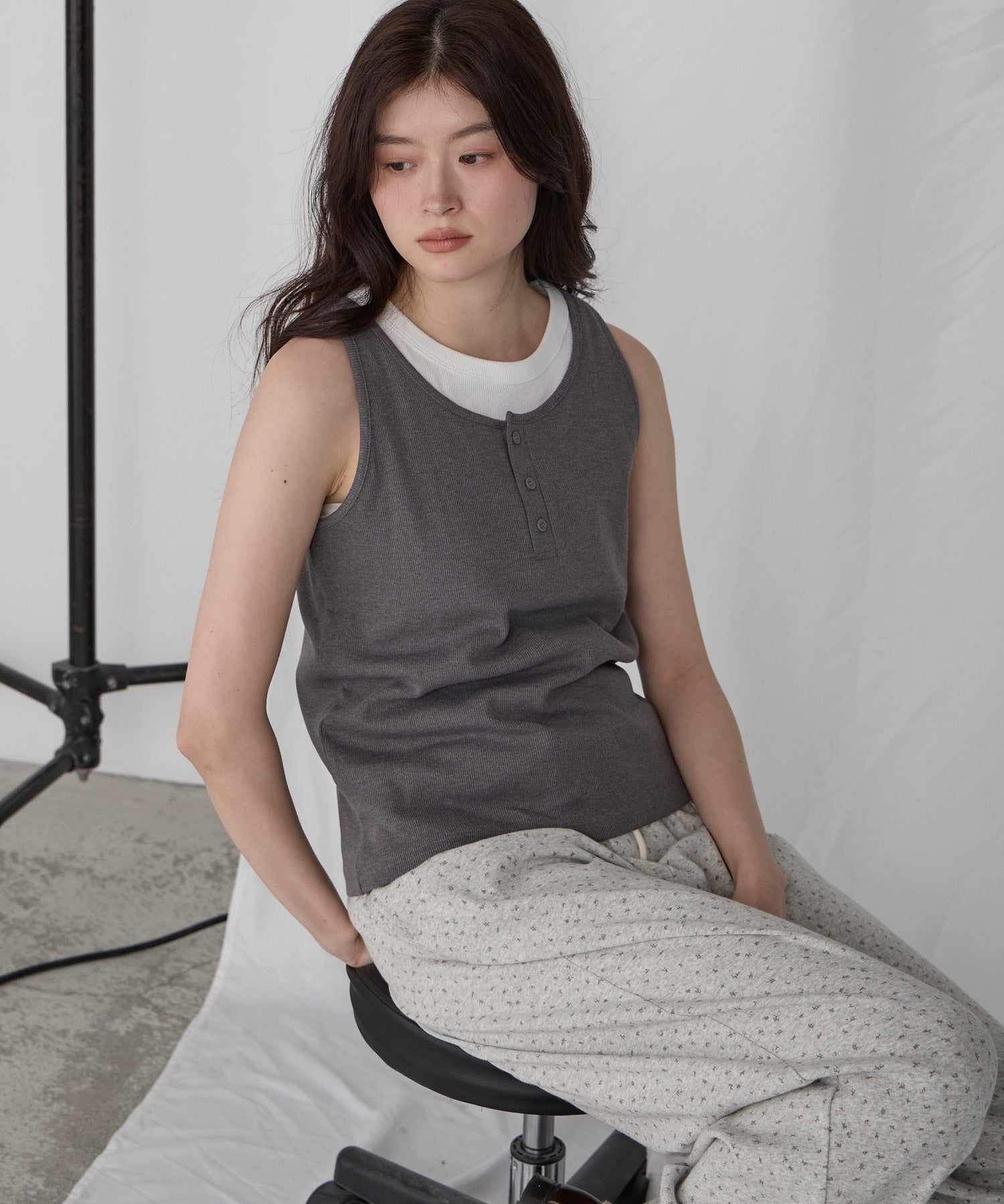 [2件Set] Henry Design & American Sleeve Tank Tops - Image 14