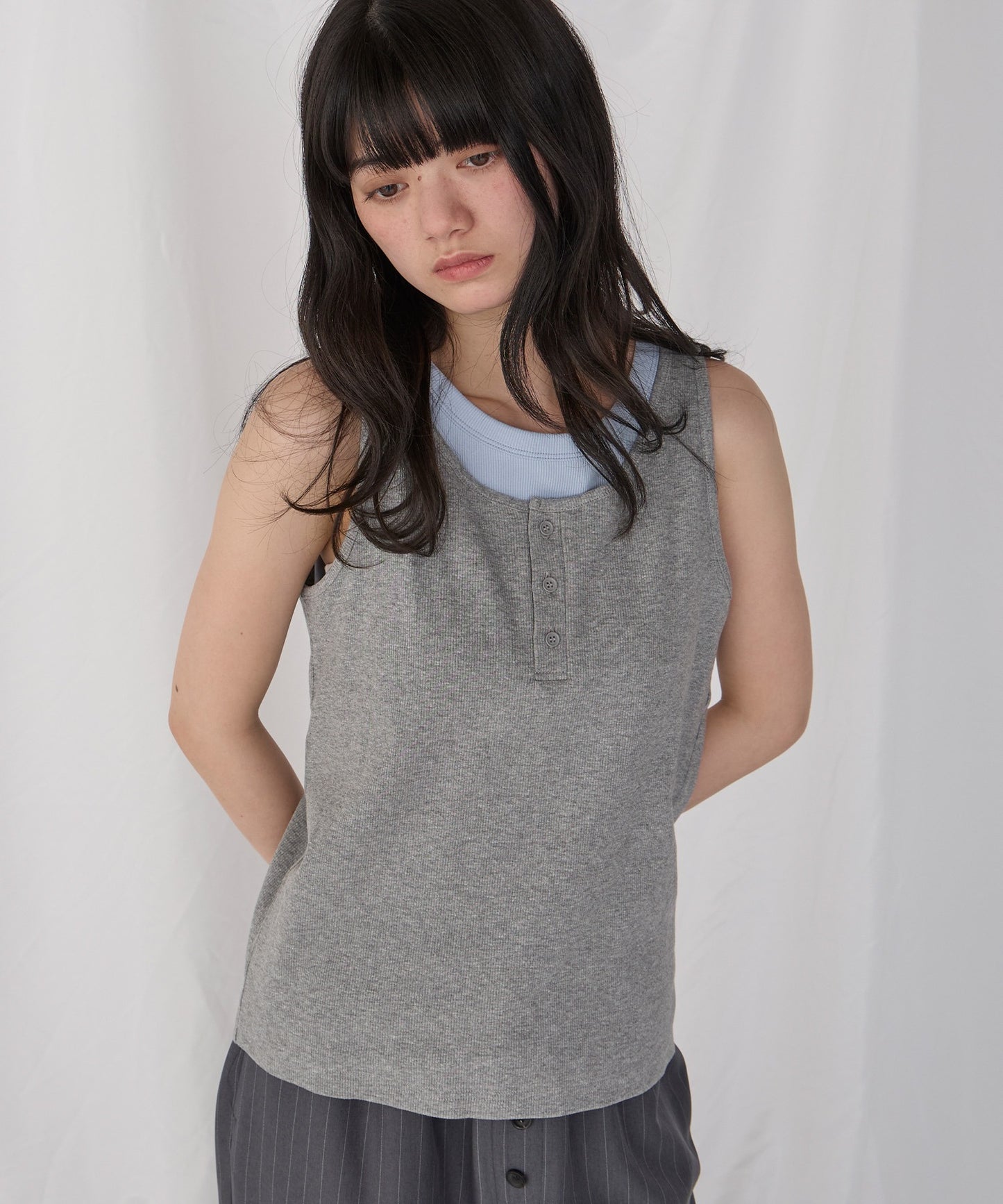 [2件Set] Henry Design & American Sleeve Tank Tops - Image 75