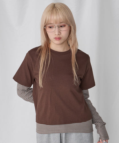 [2件Set] Basic Cotton T-Shirts - Image 4
