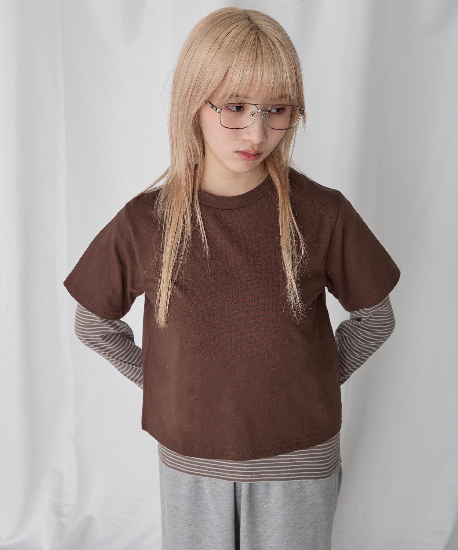 [2件Set] Basic Cotton T-Shirts - Image 97