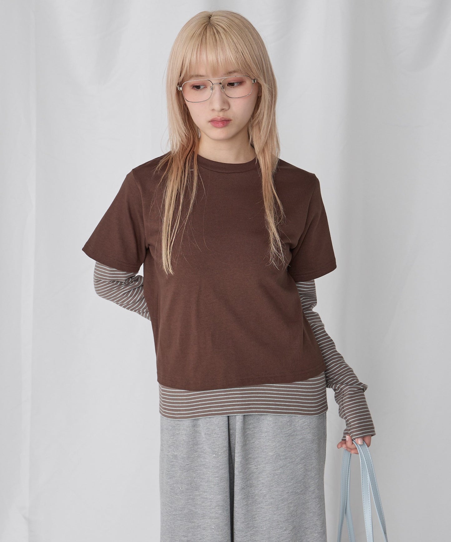 [2件Set] Basic Cotton T-Shirts - Image 98