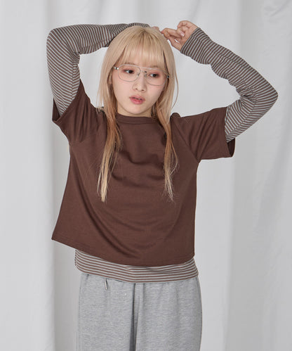[2件Set] Basic Cotton T-Shirts - Image 95