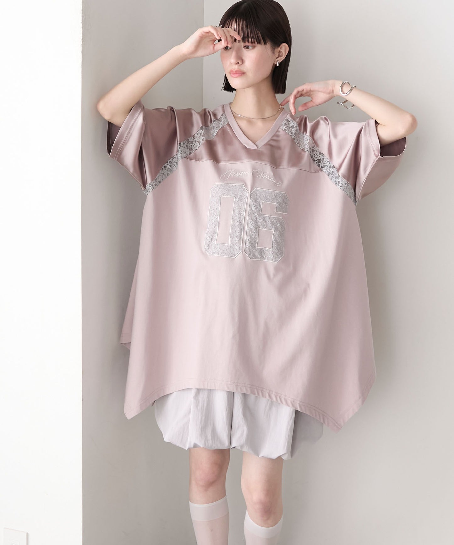 [現貨] Forksy. 緞面Lace football tee⚽️