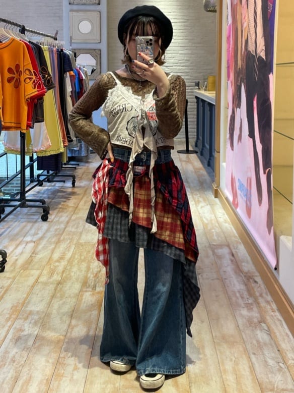 CIAOPANIC Drop frill cut logo bustier