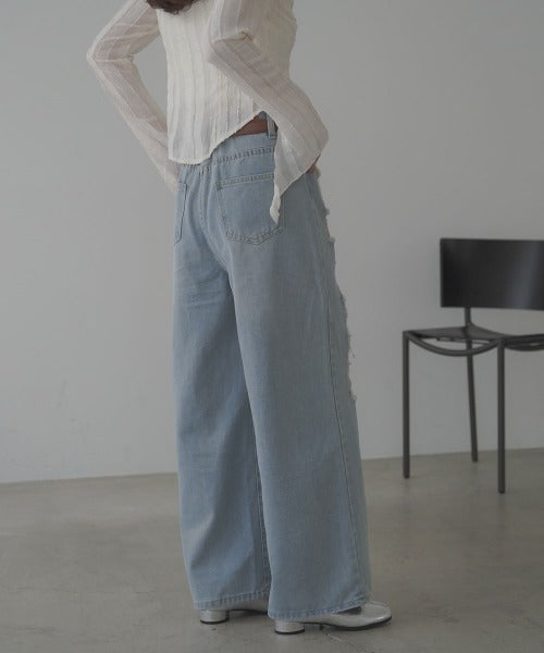 Lace Vintage 直筒牛仔褲