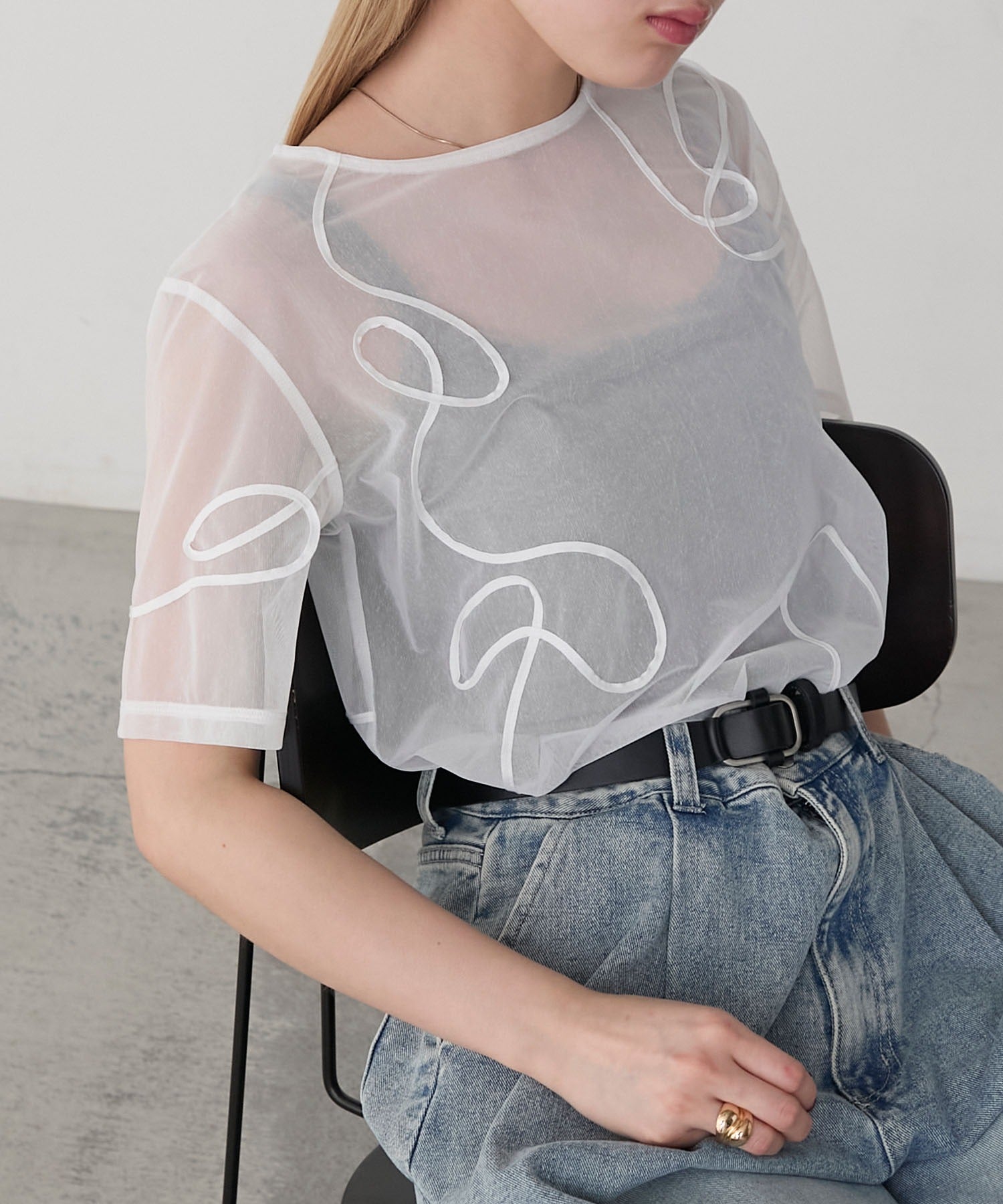 forksy. 薄紗短袖Tee - Image 4